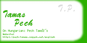 tamas pech business card